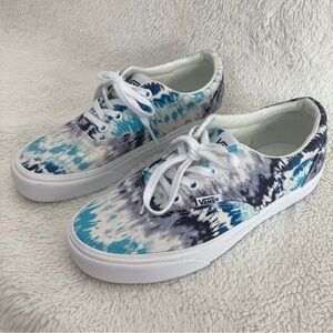 VANS Women's Doheny Psychedelic Tie Dye Lace Up Sneakers Shoes Blue